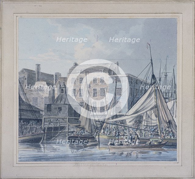 Billingsgate Wharf, London, c1790. Artist: Robert Clevely