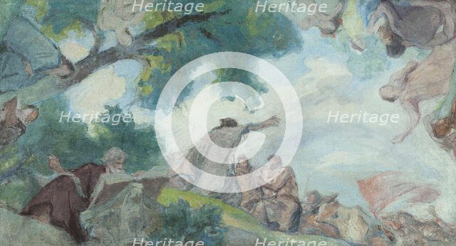 Sketch for the Hôtel de Ville in Paris : The Sages, c.1897.  Creator: Victor Emile Prouve.