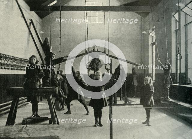 'Girl Gymnasts at the Royal Institution for the Deaf and Dumb, Friar Gate, Derby', 1902. Creator: Unknown.