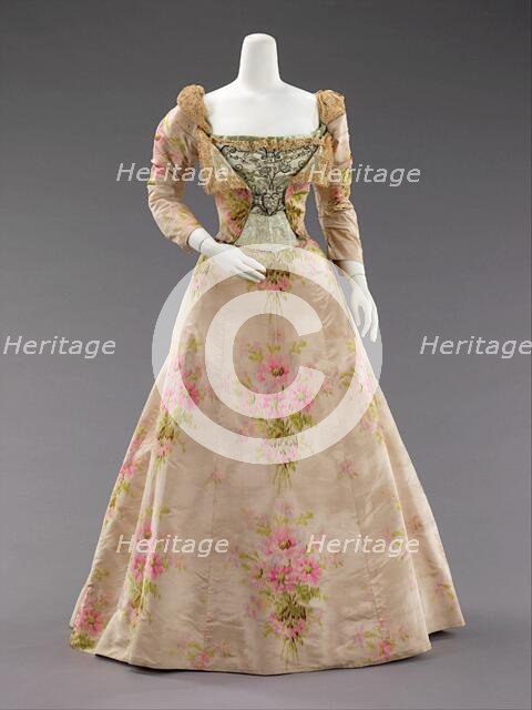 Evening dress, French, ca. 1897. Creator: House of Worth.