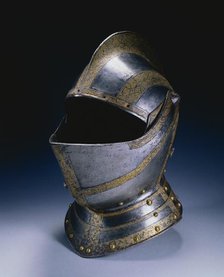 Close Helmet (from a Small Garniture, perhaps for Siegmund Friedrich, Freiherr von Herbertstein, c 1 Creator: Unknown.