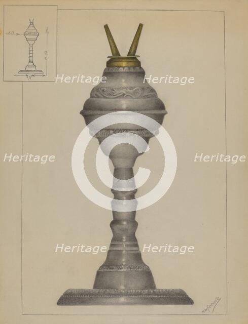 Lamp, c. 1936. Creator: Mario De Ferrante.