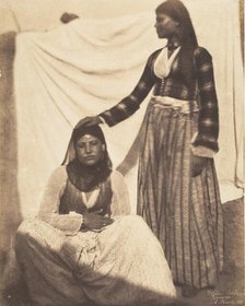 Wassileh and Lhedeh, Ghawagea, 1852. Creator: Ernest Benecke.