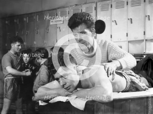 After the fight, the Horden Colliery training Gym, Sunderland, Tyne and Wear, 1964.  Artist: Michael Walters