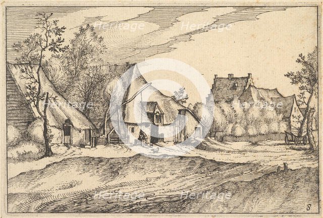 Farms in a Village from Regiunculae et Villae Aliquot Ducatus Brabantiae, ca. 1610. Creator: Claes Jansz Visscher.