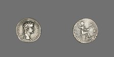 Denarius (Coin) Portraying Emperor Tiberius, 14-37. Creator: Unknown.