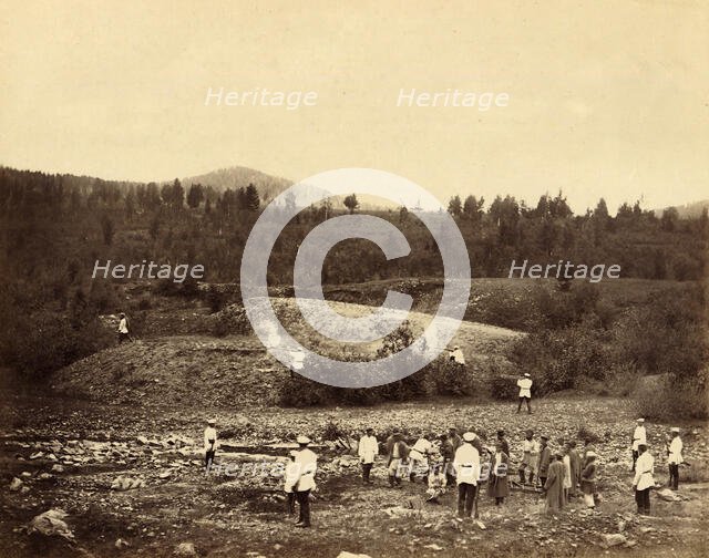 A Hard Labor Convict Attempts to Escape from the Work Site, 1891. Creator: Aleksei Kuznetsov.