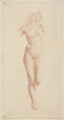 Cupid and Psyche - Female Nude - Study for Psyche, 1865-66. Creator: Sir Edward Coley Burne-Jones.