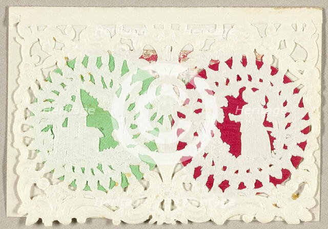 Untitled Valentine (Church and Couple), c. 1850. Creator: Thomas Wood.