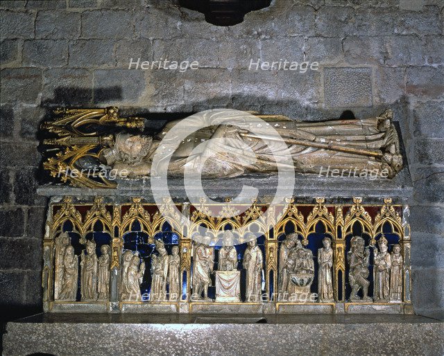  'Tomb of Saint Narcissus'. Sculpture in limestone and alabaster with traces of polychrome and bl…