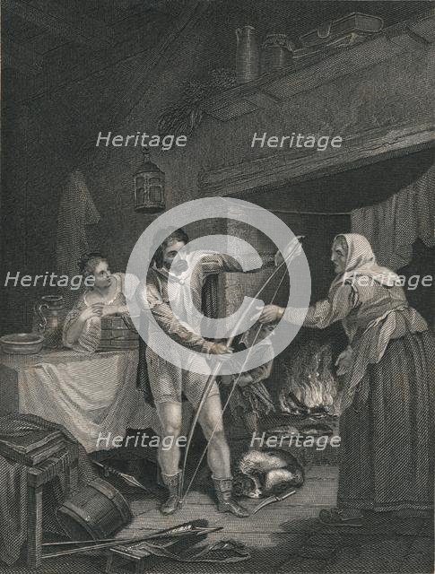 'Alfred in the Neatherd's Cottage', (mid 19th century).  Creator: J Rogers.