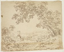 Landscape with Mill and Bridge, c1820-1848. Creator: Thomas Cole.