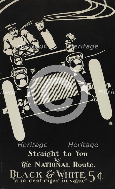 Straight to you by the national route. Black & White, c1895 - 1917. Creator: Unknown.