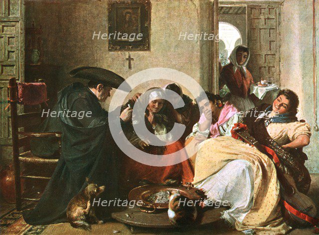 'A Chat Round The Brasero', 1866, (c1902).  Creator: Unknown.