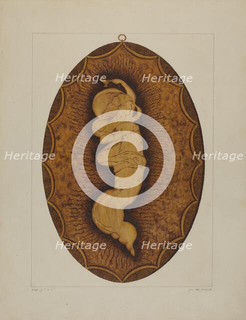 Burnt Plaque, 1935/1942. Creator: Frank Maurer.