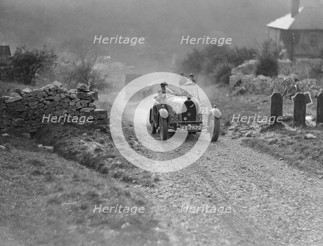 Bugatti Type 40 of HW Blaw competing in the MCC Sporting Trial, 1930. Artist: Bill Brunell.
