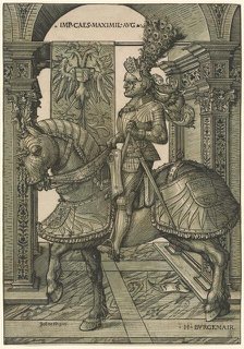Emperor Maximilian I, 1508/1518. Creator: Hans Burgkmair, the Elder.