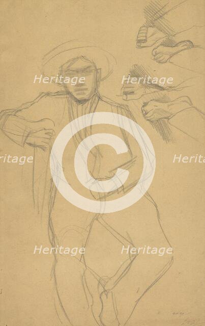 Study of a young man, 1919. Creator: Ladislav Mednyanszky.