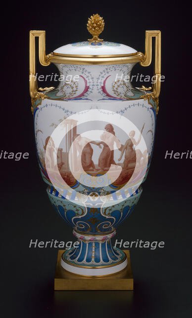 Vase, Sèvres, 1859/60. Creators: Sèvres Porcelain Manufactory, Emile Renaud, Bernard Pine, Paul Roussel.