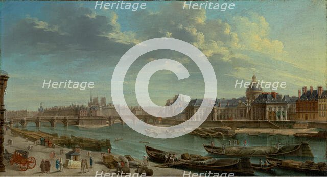 A View of Paris with the Ile de la Cité, 1763. Creator: Nicolas Raguenet.