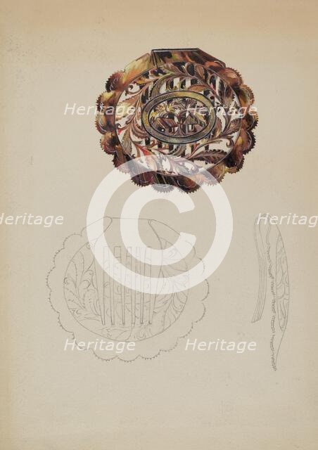 Comb, c. 1936. Creator: Sylvia DeZon.