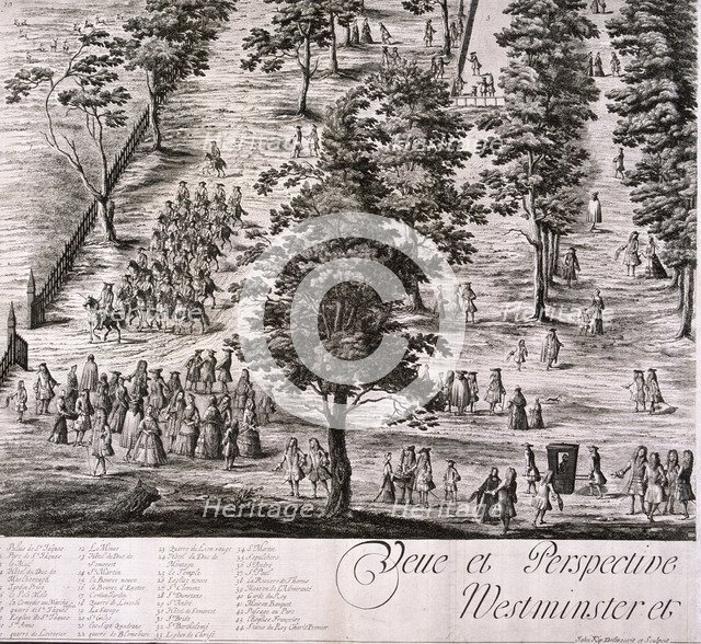 Panoramic view of London, 1720. Artist: Johannes Kip