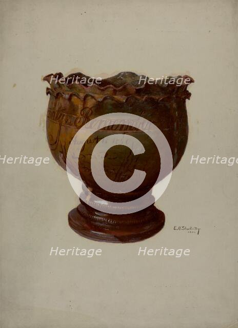 Pa. German Plate, 1936. Creator: Eugene Shellady.