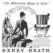 Henry Heath, "That Welle-knowne Shoppe for Hattes", 1884. Creator: Unknown.