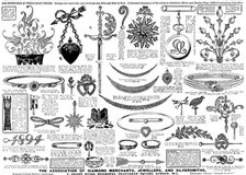 Advertisement for the Association of Diamond Merchants, Jewellers, and Silversmiths, 1895. Creator: Unknown.