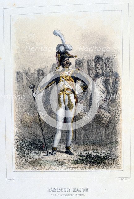 'Drum Major of the Grenadiers-à-Pied', 1859.  Artist: Auguste Raffet