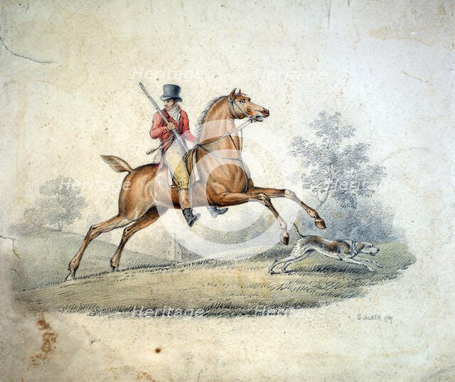 Huntsman, 1789. Creator: Samuel Alken.