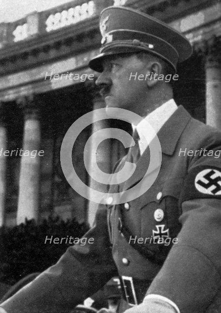 Adolf Hitler in Vienna, Austria, 15 March 1938. Artist: Unknown