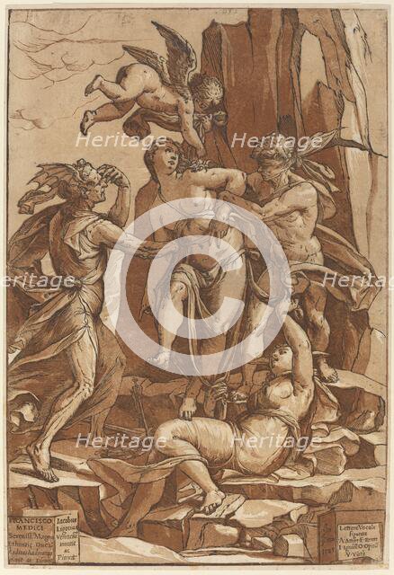 Allegory of Virtue, 1585. Creator: Andrea Andreani.