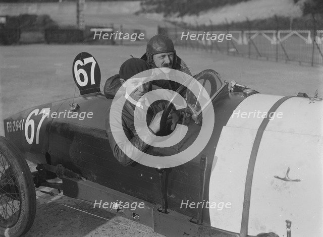 Horstman of Douglas Hawkes, JCC 200 Mile Race, Brooklands, 1921. Artist: Bill Brunell.
