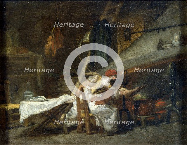 'At the Stove', 18th or early 19th century. Artist: Jean-Honore Fragonard