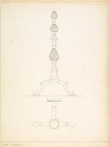 Andiron (one of pair), c. 1937. Creator: Hans Korsch.