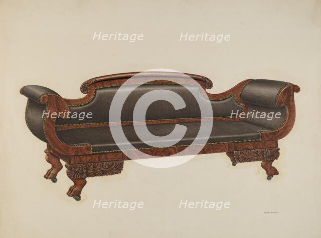 Sofa, c. 1940. Creator: Harry Eisman.