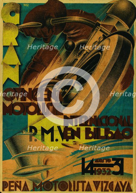 Great International Motor Fortnight in Bilbao, 1932. Creator: Lasheras, Luis (1896-1948).