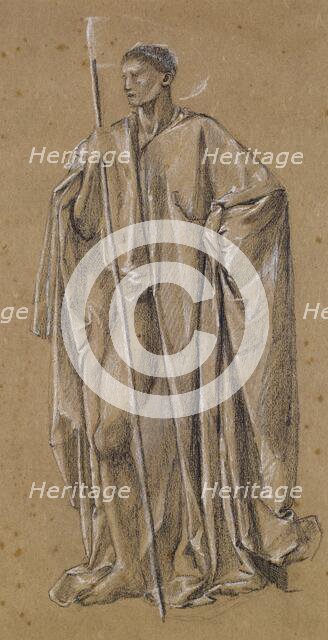 Drapery Study for St John the Baptist, 1865-66. Creator: Sir Edward Coley Burne-Jones.