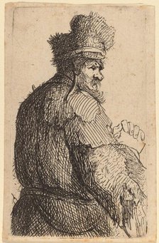 Old Man Seen from Behind, Profile to Right, c. 1631. Creator: Rembrandt Harmensz van Rijn.