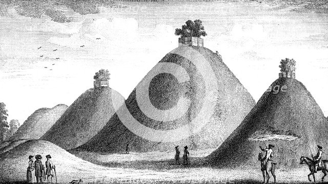 'The Bartlow Hills, raised over the Slain, 1016'.Artist: June Barnato