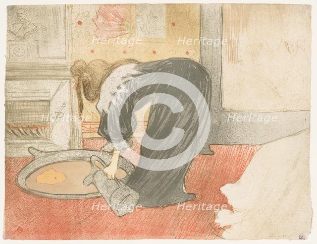 Elles: Woman at the Tub, 1896. Creator: Henri de Toulouse-Lautrec (French, 1864-1901).