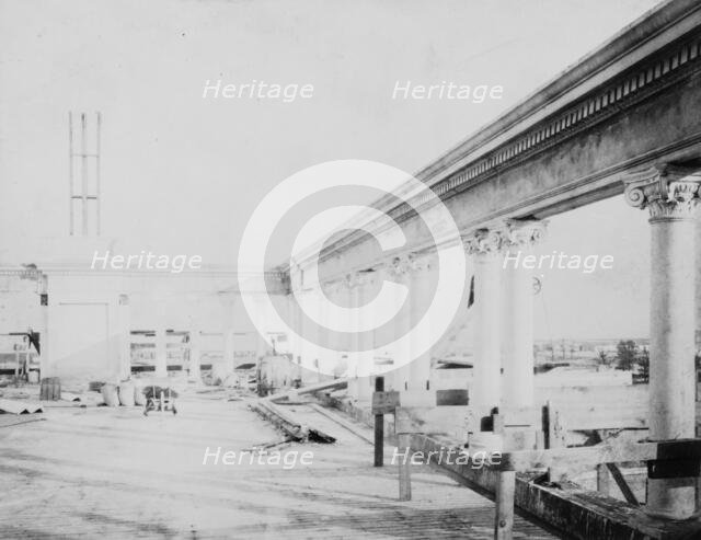 Interior of the Woman's Building at the World's Columbian Exposition, under construction, 1891 or 92 Creator: Frances Benjamin Johnston.