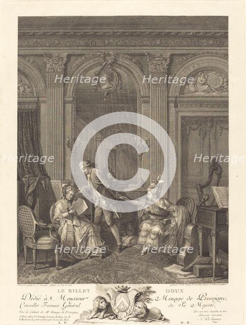 Le Billet doux, 1778. Creator: Nicolas Delaunay.