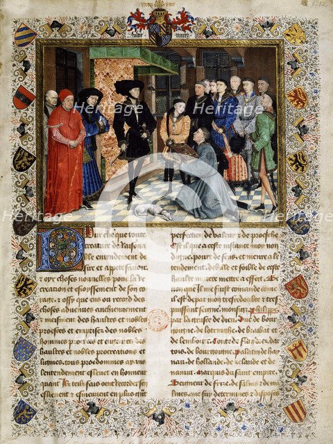 Jean Wauquelin presenting his Chroniques de Hainaut to Philip the Good, 1447.