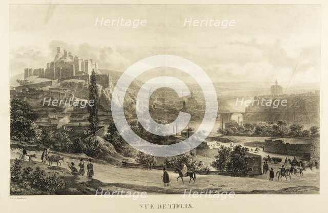 View of Tiflis, 1830s. Artist: Engelmann, Godefroy (1788-1839)