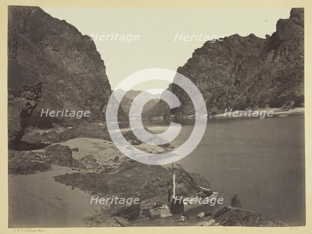 Black Cañon, Colorado River, Looking Above from Camp 7, 1871. Creator: Tim O'Sullivan.