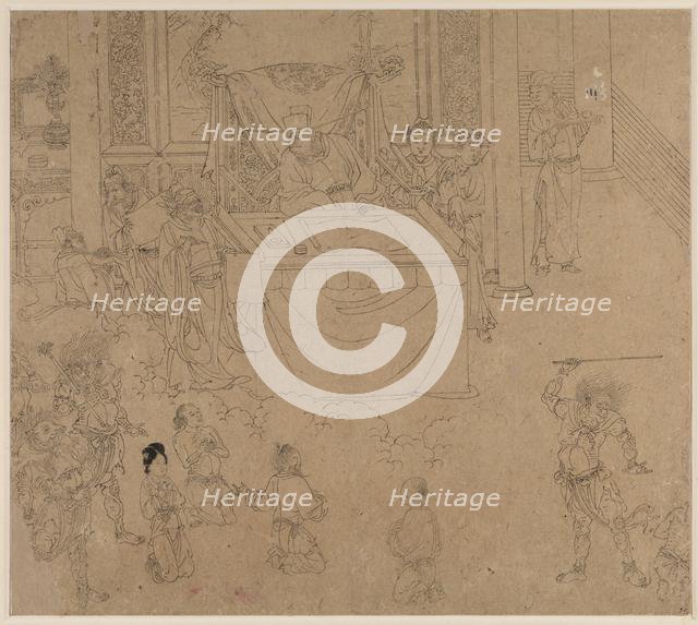 Album of Daoist and Buddhist Themes: Kings of Hells: Leaf 35, 1200s. Creator: Unknown.