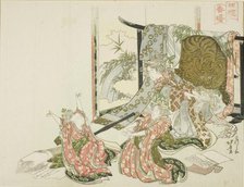 The Four Sleepers in Spring Dawn (Shisui shunsho), Japan, c. 1806. Creator: Hokusai.