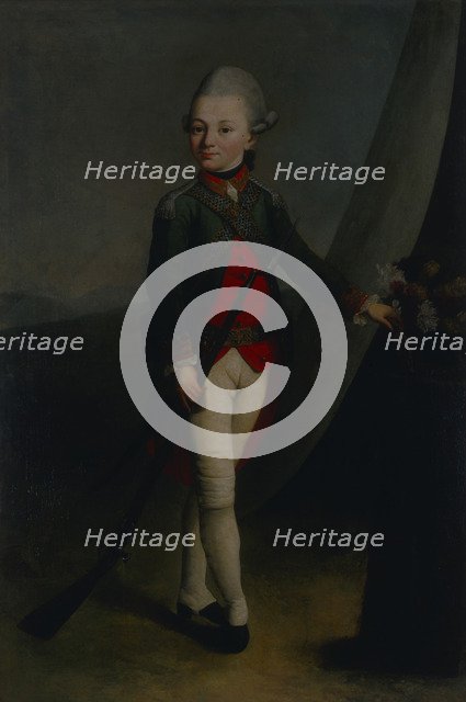 Portrait of Pyotr Alexeyevich Turchaninov (1769-1815), 1777. Artist: Stanishchevsky, L.S. (active 18th century)